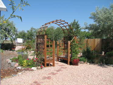 Trellis Arch Bench